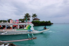 Auslegerboot am Weg nach Boracay